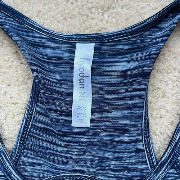 Kyodan Women’s Athletic Tank Top w/ Shelf Bra - S - EUC - Space Dye Navy Blue - Picture 3 of 11